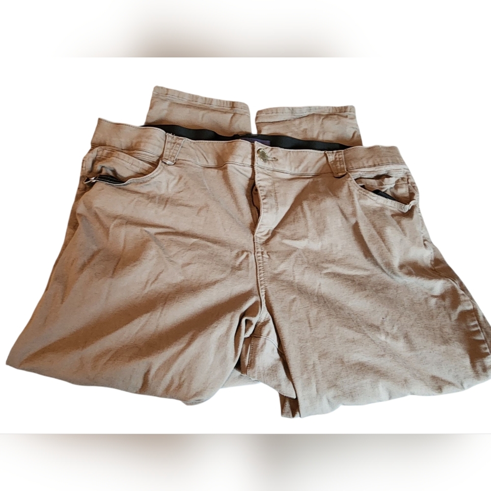 Sage Green Plus Size Women's Crop Pants